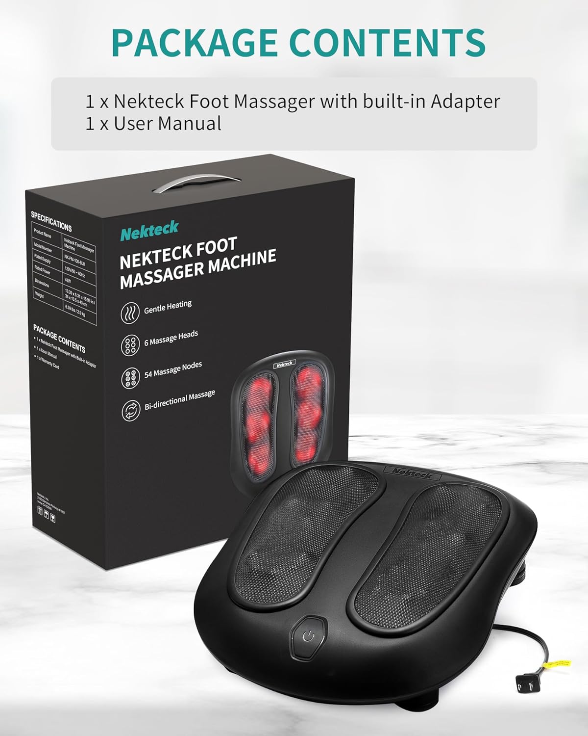 Premium Foot Massager with Heat for Guaranteed Foot Pain Relief