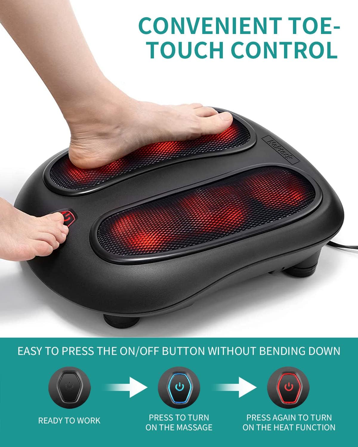 Premium Foot Massager with Heat for Guaranteed Foot Pain Relief